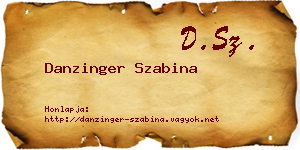 Danzinger Szabina névjegykártya