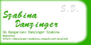szabina danzinger business card